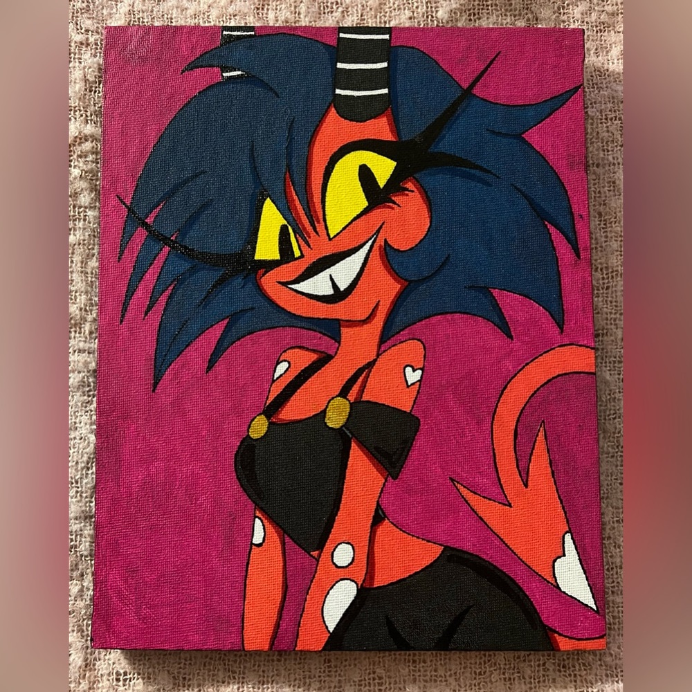 Painting of Millie grime helluva boss
